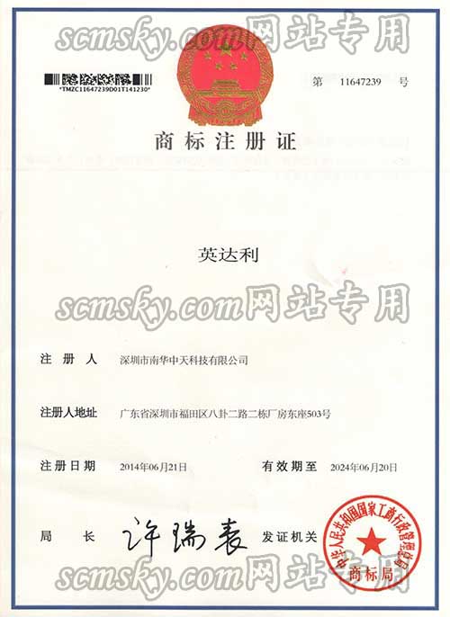  Trademark certificate - Investec